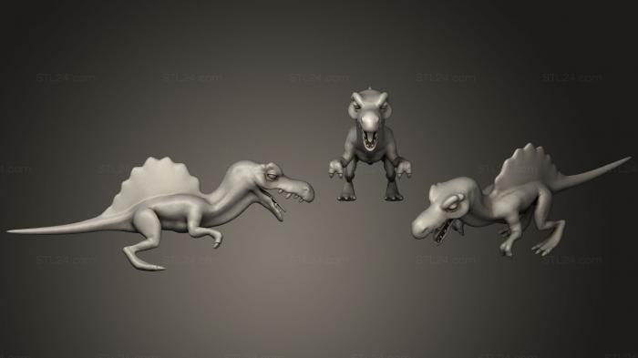 Figurines simple (Spinosaurus, STKPR_1210) 3D models for cnc
